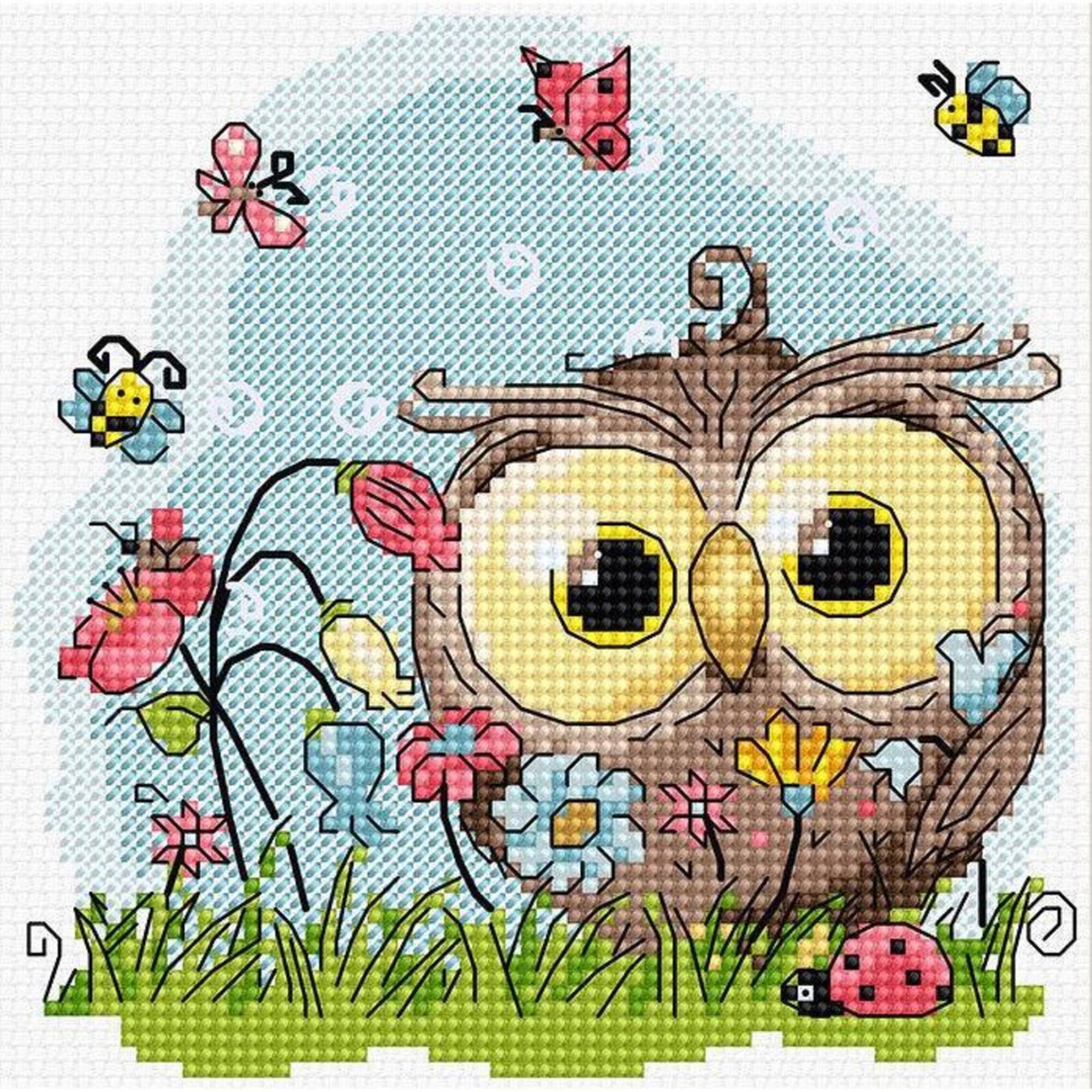 Luca-s Happy Owl Counted Cross Stitch Kit
